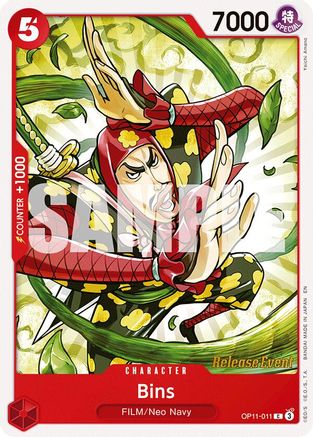 Image of Bins (OP11-011) - A Fist of Divine Speed Release Event Cards