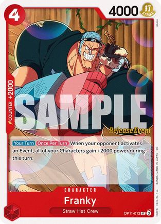 Image of Franky (OP11-012) - A Fist of Divine Speed Release Event Cards