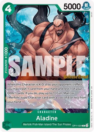 Image of Aladine (OP11-024) - A Fist of Divine Speed Release Event Cards