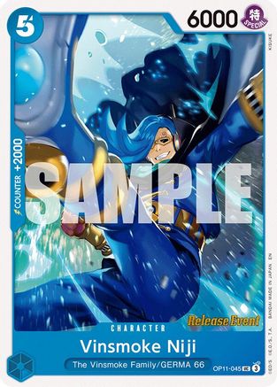 Image of Vinsmoke Niji (OP11-045) - A Fist of Divine Speed Release Event Cards