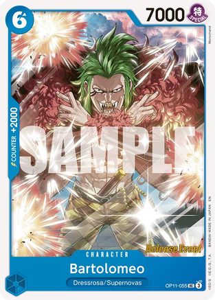 Image of Bartolomeo (OP11-055) - A Fist of Divine Speed Release Event Cards
