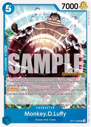 Image of Monkey.D.Luffy (058) (OP11-058) - A Fist of Divine Speed Release Event Cards