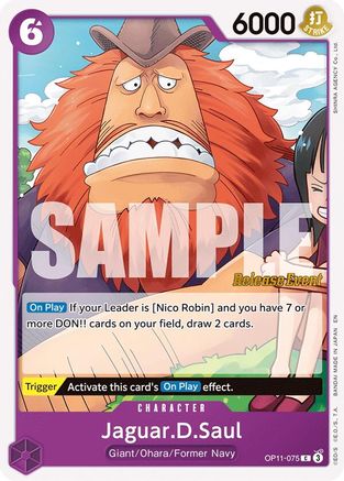 Image of Jaguar.D.Saul (OP11-075) - A Fist of Divine Speed Release Event Cards