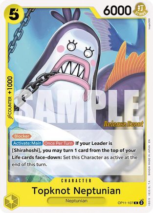 Image of Topknot Neptunian (OP11-107) - A Fist of Divine Speed Release Event Cards