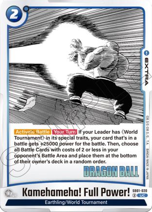 Image of Kamehameha! Full Power! (SB01-020) - Manga Booster 01 Holofoil