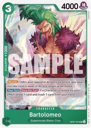 Bartolomeo (Reprint) (OP07-031) - Starter Deck 24: GREEN Jewelry Bonney