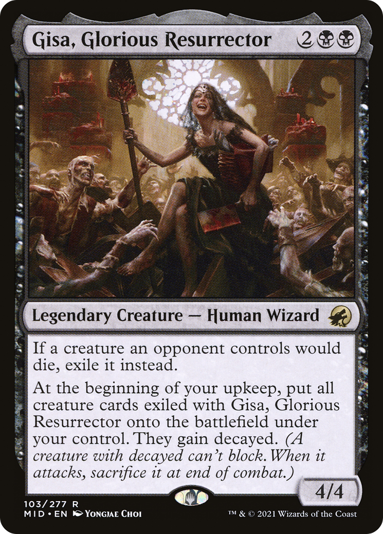 Image of Gisa, Glorious Resurrector (MID-103) - Innistrad: Midnight Hunt Foil