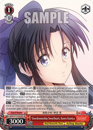 Image of Swordsmanship Sweetheart, Kaoru Kamiya (SR) (RKN/S115-E049S SR) - Rurouni Kenshin