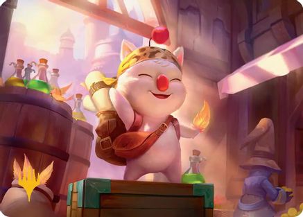 Image of Stiltzkin, Moogle Merchant Art Card (Gold-Stamped Planeswalker Symbol) (AAFIN-003) - Art Series: FINAL FANTASY