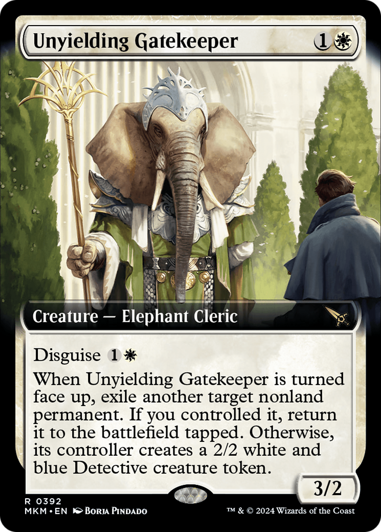 Image of Unyielding Gatekeeper (Extended Art) (MKM-392) - Murders at Karlov Manor: (Extended Art) Foil