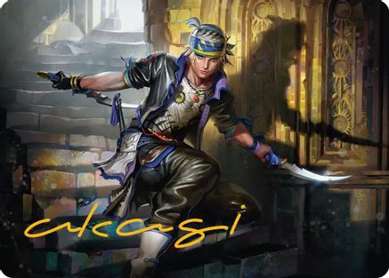 Image of Locke Cole Art Card (Gold-Stamped Signature) (AAFIN-015) - Art Series: FINAL FANTASY