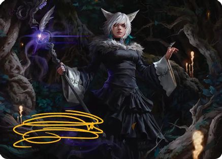 Image of Y'shtola, Night's Blessed Art Card (21) (Gold-Stamped Signature) (AAFIN-021) - Art Series: FINAL FANTASY