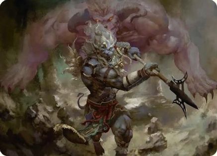 Image of Kimahri, Valiant Guardian Art Card (AAFIN-029) - Art Series: FINAL FANTASY