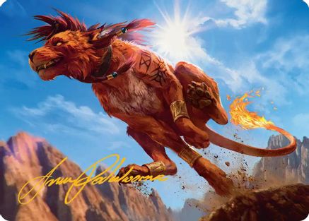 Image of Red XIII, Proud Warrior Art Card (Gold-Stamped Signature) (AAFIN-030) - Art Series: FINAL FANTASY
