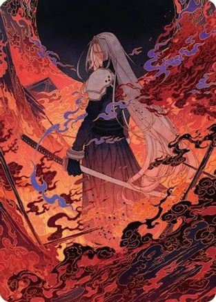 Image of Nibelheim Aflame Art Card (AAFIN-035) - Art Series: FINAL FANTASY