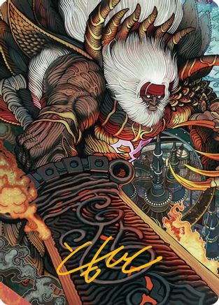 Image of Braska's Final Aeon Art Card (Gold-Stamped Signature) (AAFIN-039) - Art Series: FINAL FANTASY