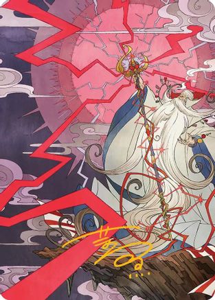 Image of Summon: Esper Ramuh Art Card (Gold-Stamped Signature) (AAFIN-040) - Art Series: FINAL FANTASY