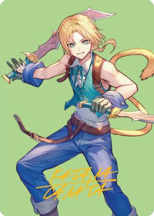 Image of Zidane, Tantalus Thief Art Card (Gold-Stamped Signature) (AAFIN-049) - Art Series: FINAL FANTASY