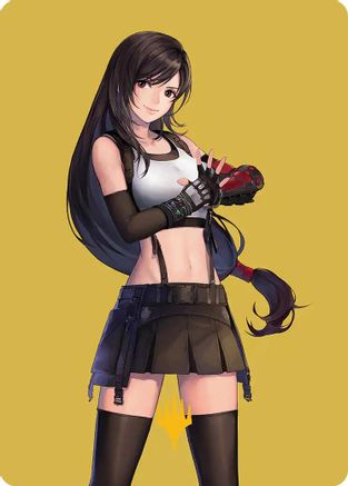 Image of Tifa, Martial Artist Art Card (Gold-Stamped Planeswalker Symbol) (AAFIN-052) - Art Series: FINAL FANTASY
