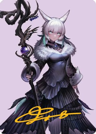 Image of Y'shtola, Night's Blessed Art Card (53) (Gold-Stamped Signature) (AAFIN-053) - Art Series: FINAL FANTASY