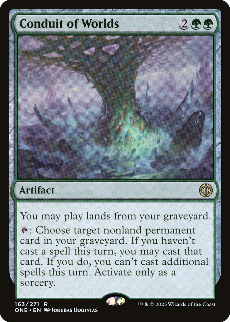 Image of Conduit of Worlds (ONE-163) - Phyrexia: All Will Be One Foil