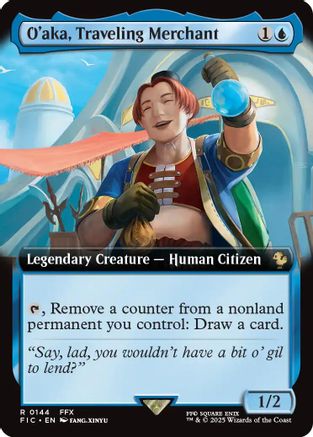 Image of O'aka, Traveling Merchant (Extended Art) (FIC-144) - Commander: FINAL FANTASY