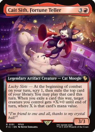 Image of Cait Sith, Fortune Teller (Extended Art) (FIC-151) - Commander: FINAL FANTASY Foil