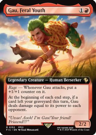 Image of Gau, Feral Youth (Extended Art) (FIC-152) - Commander: FINAL FANTASY Foil