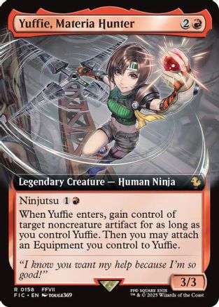 Image of Yuffie, Materia Hunter (Extended Art) (FIC-158) - Commander: FINAL FANTASY