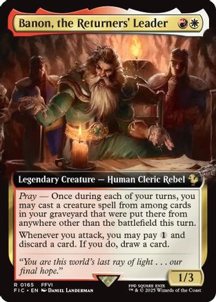 Image of Banon, the Returners' Leader (Extended Art) (FIC-165) - Commander: FINAL FANTASY Foil