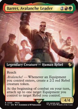 Image of Barret, Avalanche Leader (Extended Art) (FIC-166) - Commander: FINAL FANTASY Foil