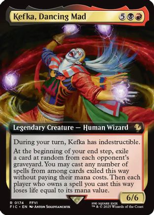 Image of Kefka, Dancing Mad (Extended Art) (FIC-174) - Commander: FINAL FANTASY