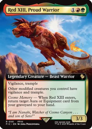 Image of Red XIII, Proud Warrior (Extended Art) (FIC-181) - Commander: FINAL FANTASY Foil