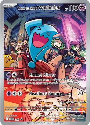 Image of Team Rocket's Wobbuffet (Pokemon Center Exclusive) 203  - Holofoil SV Scarlet & Violet Promo Cards - Promo