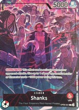 Image of Shanks (English Version 2nd Anniversary Set) (OP09-001) - One Piece Promotion Cards Foil