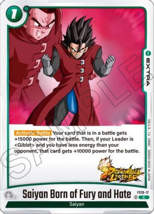 Image of Saiyan Born of Fury and Hate (FS10-17) - Starter Deck 10 Giblet