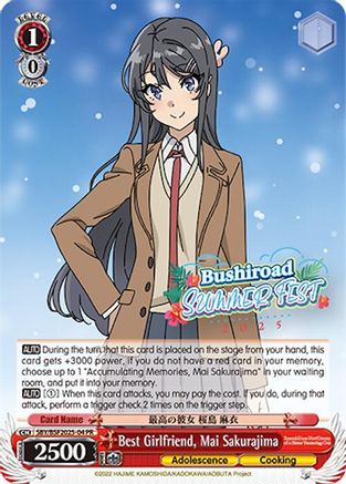 Image of Best Girlfriend, Mai Sakurajima (Summer Fest 2025) (SBY/BSF2025-04 PR) - Bushiroad Event Cards