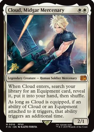 Image of Cloud, Midgar Mercenary (PRE-010) - Prerelease Cards Foil
