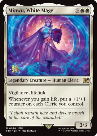 Image of Minwu, White Mage (PRE-026) - Prerelease Cards Foil