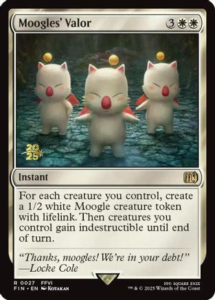 Image of Moogles' Valor (PRE-027) - Prerelease Cards Foil