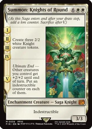 Image of Summon: Knights of Round (PRE-036) - Prerelease Cards Foil