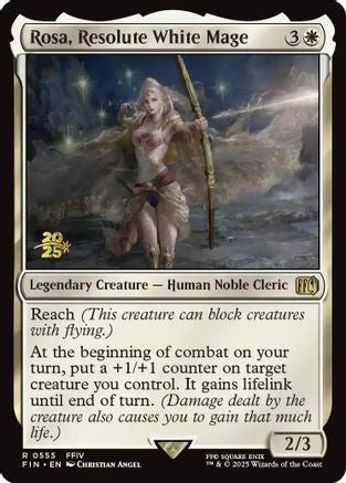 Image of Rosa, Resolute White Mage (PRE-555) - Prerelease Cards Foil