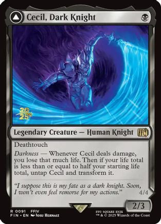 Image of Cecil, Dark Knight (PRE-091) - Prerelease Cards Foil