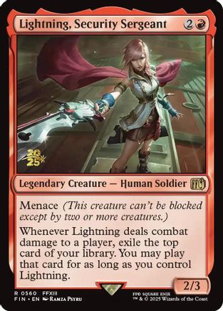 Image of Lightning, Security Sergeant (PRE-560) - Prerelease Cards Foil
