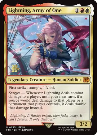 Image of Lightning, Army of One (PRE-233) - Prerelease Cards Foil