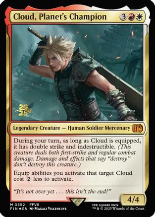 Image of Cloud, Planet's Champion (PRE-552) - Prerelease Cards Foil