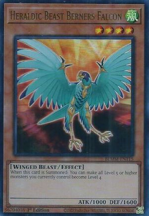 Image of Heraldic Beast Berners Falcon (BLMM-EN115) - Battles of Legend: Monster Mayhem 1st Edition