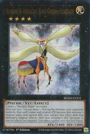Image of Number 8: Heraldic King Genom-Heritage (BLMM-EN152) - Battles of Legend: Monster Mayhem 1st Edition