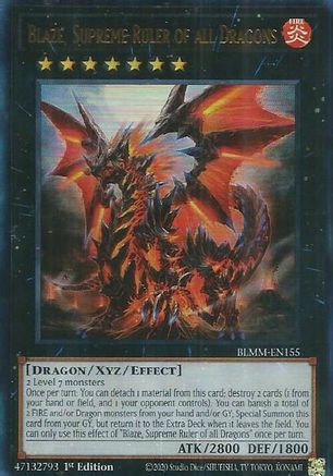 Image of Blaze, Supreme Ruler of all Dragons (BLMM-EN155) - Battles of Legend: Monster Mayhem 1st Edition