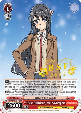 Image of Best Girlfriend, Mai Sakurajima (BSF 2025) (SBY/BSF2025-04S PR) - Bushiroad Event Cards